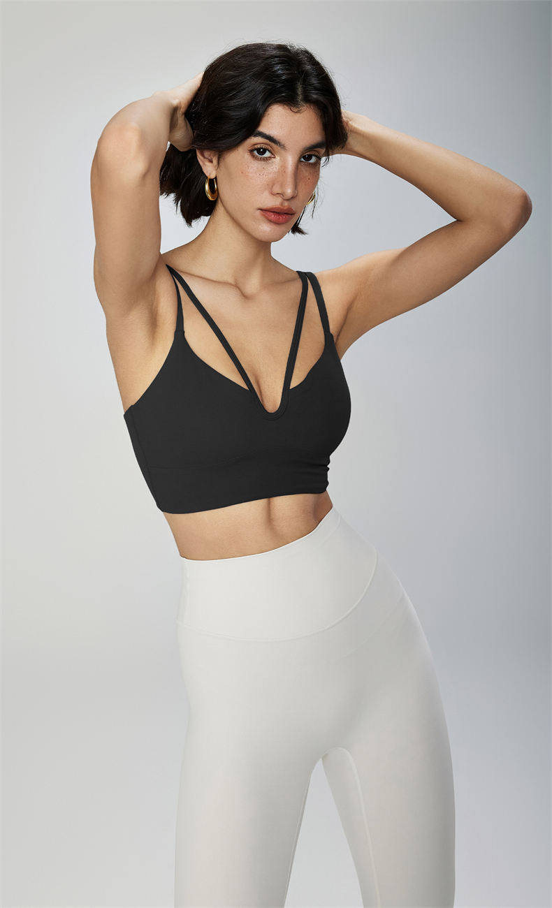 WX41002 Women's Yoga Sports Bra - 80% Nylon + 20% Spandex, 190gsm, Thin Adjustable Straps, Comfortable Back Design, Perfect for Workout, Gym, Yoga & Daily Wear - Image 8