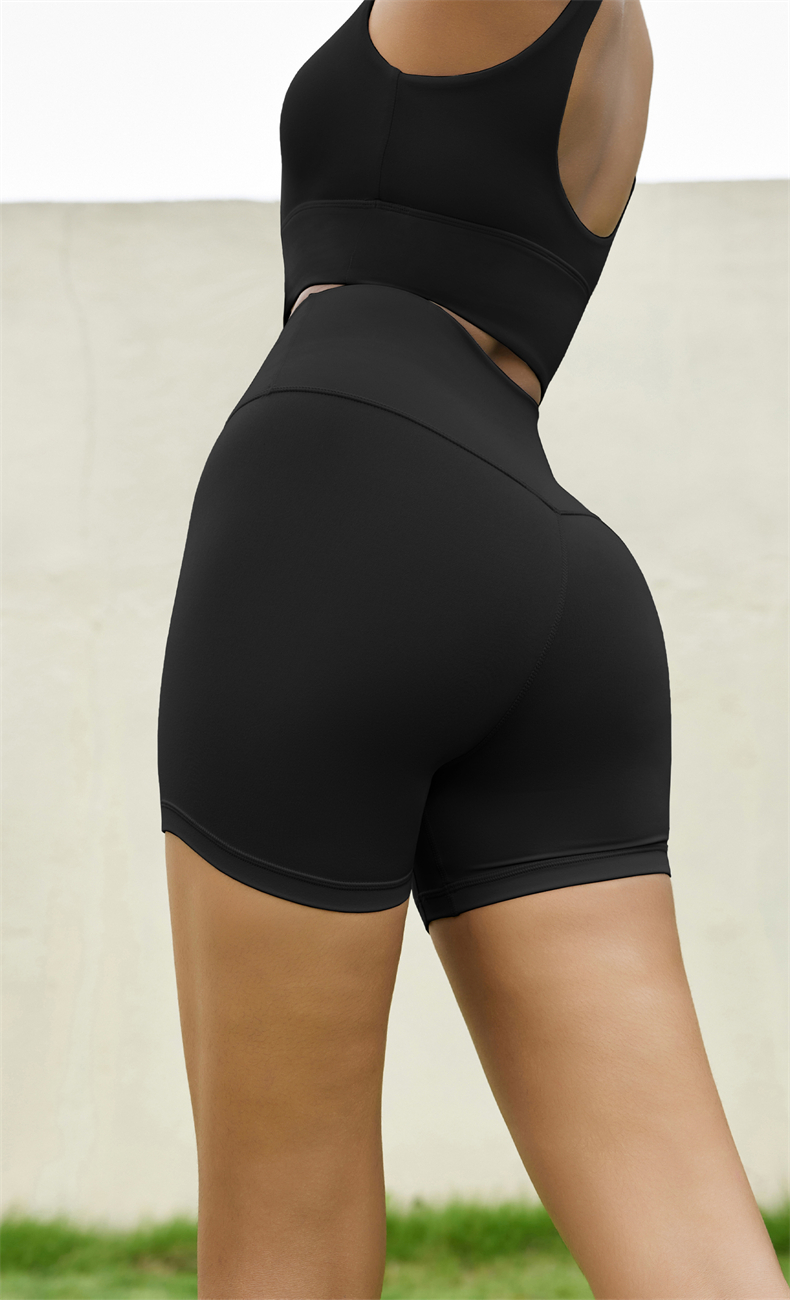 Nuls Series High-Waisted Yoga Shorts for Women – 81% Nylon 19% Lycra, 210gsm, Tummy Control & Hidden Pocket, Compression Fit Workout Gym Shorts, LK1613 - Image 6