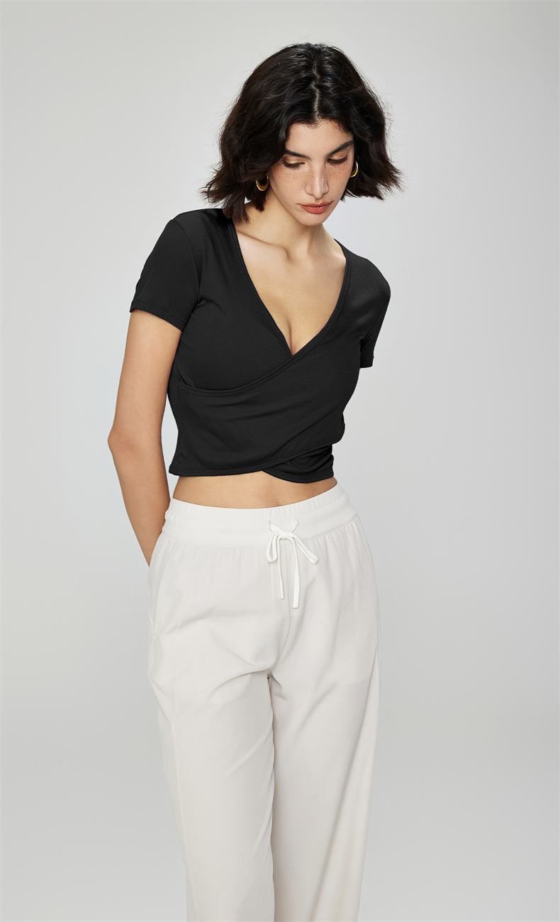 Modal Ribbed Yoga Top for Women – 92% Viscose 8% Spandex, 180g/m² Lightweight Stretchy Fitness Tank, SKU: TX41003 - Image 4
